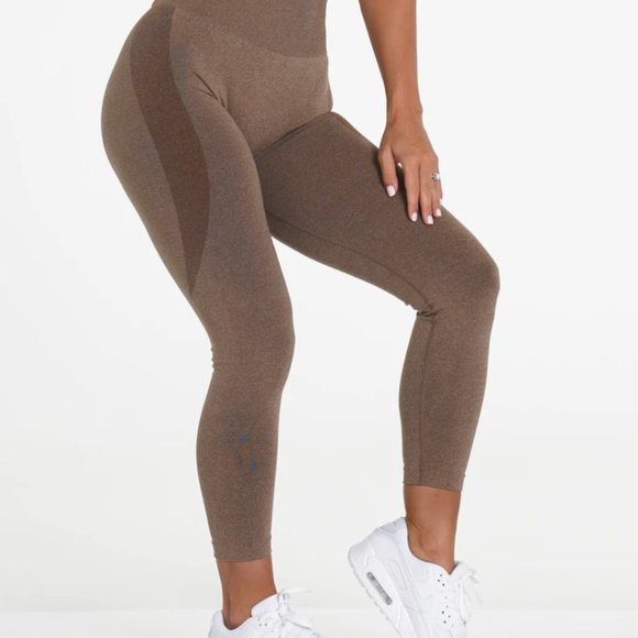 Nvgtn Mocha Contour Seamless Leggings M 